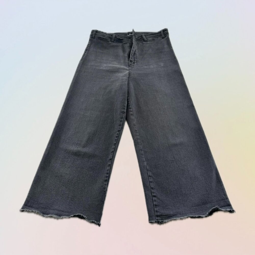 ❌ SOLD ❌ LULUS - Dark Gray Washed Wide Leg Jeans